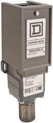 Square D - 1 NEMA Rated, SPDT, 20 to 1,000 psi, Electromechanical Pressure and Level Switch - Adjustable Pressure, 120 VAC at 6 Amp, 125 VDC at 0.22 Amp, 240 VAC at 3 Amp, 250 VDC at 0.27 Amp, 1/4 Inch Connector, Screw Terminal, For Use with 9012G - Apex Tool & Supply