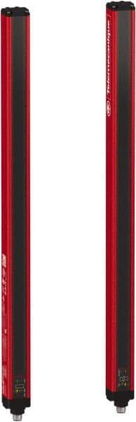 Telemecanique Sensors - 23 Beam, 18.11 Inch Height Protection, 4, 12m Max Sensing, 14 to 131°F, Hand Protection 4, Safety Light Curtain - 24 VDC, Red, Aluminum - Apex Tool & Supply