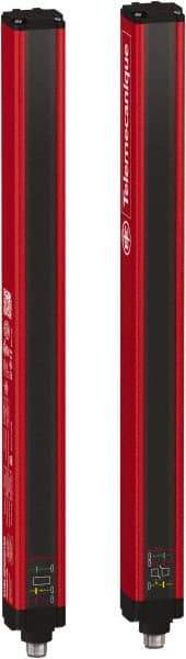 Telemecanique Sensors - 30 Beam, 12.2 Inch Height Protection, 3, 6m Max Sensing, 14 to 131°F, Finger/Hand Protection 4, Safety Light Curtain - 24 VDC, Red, Aluminum - Apex Tool & Supply