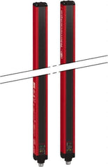 Telemecanique Sensors - 165 Beam, 65.35 Inch Height Protection, 3, 6m Max Sensing, 14 to 131°F, Finger/Hand Protection 4, Safety Light Curtain - 24 VDC, Red, Aluminum - Apex Tool & Supply