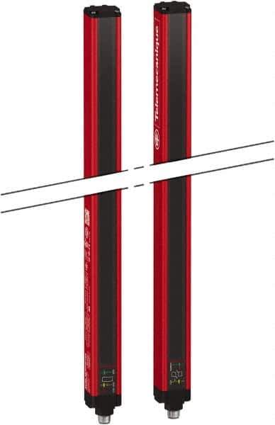 Telemecanique Sensors - 3 Beam, 31.89 Inch Height Protection, 4, 12m Max Sensing, 14 to 131°F, Body Protection 2, Safety Light Curtain - 24 VDC, 15-3/4 Inch Space Between Beams, Red, Aluminum - Apex Tool & Supply