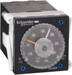 Schneider Electric - 300 hr Delay, Time Delay Relay - 5 Contact Amp, 24 to 240 VAC/VDC at 50/60 Hz - Apex Tool & Supply