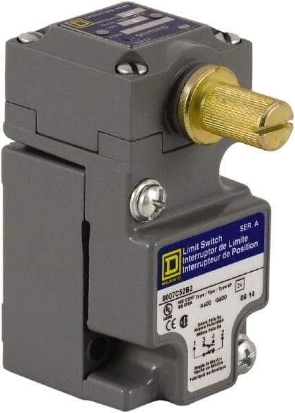 Square D - SPDT, NC/NO, 600 Volt, Screw Terminal, Roller Lever Actuator, General Purpose Limit Switch - Apex Tool & Supply