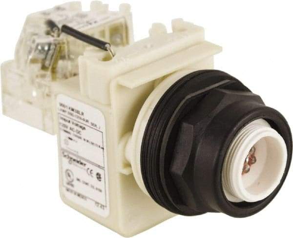 Schneider Electric - 120 V LED Press-to-Test Indicating Light - Round Lens, Screw Clamp Connector, Corrosion Resistant, Dust Resistant, Oil Resistant - Apex Tool & Supply
