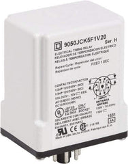 Square D - DPDT Time Delay Relay - 10 Contact Amp, 110 VDC & 120 VAC - Apex Tool & Supply