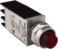 Schneider Electric - 110-120 V at 50/60 Hz Yellow Lens Incandescent Pilot Light - Domed/Round Lens, Screw Connector, 3.37" OAL x 0.84" Wide, Dust-tight, Oiltight, Shock Resistant, Vibration Resistant, Watertight - Apex Tool & Supply