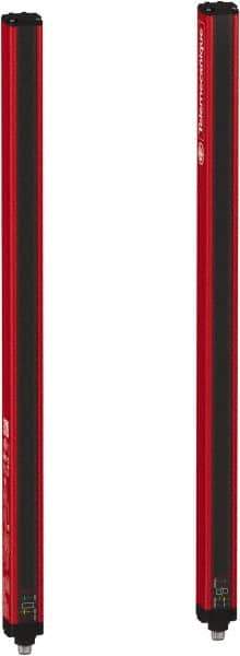 Telemecanique Sensors - 2 Beam, 20.08 Inch Height Protection, 10, 20m Max Sensing, 14 to 131°F, Body Protection 4, Safety Light Curtain - 24 VDC, 19.69 Inch Space Between Beams, Red, Aluminum - Apex Tool & Supply