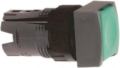 Schneider Electric - 16mm Mount Hole, Flush, Pushbutton Switch Only - Square, Green Pushbutton, Nonilluminated, Momentary (MO), Vibration Resistant - Apex Tool & Supply