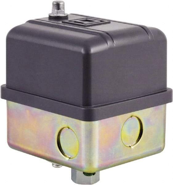 Square D - 1, 7, 9 and 3R NEMA Rated, 70 to 100 psi, Electromechanical Pressure and Level Switch - Adjustable Pressure, 575 VAC, L1-T1, L2-T2 Terminal, For Use with Square D Pumptrol - Apex Tool & Supply