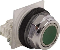 Schneider Electric - 30mm Mount Hole, Flush, Pushbutton Switch Only - Round, Green Pushbutton, Nonilluminated, Momentary (MO) - Apex Tool & Supply