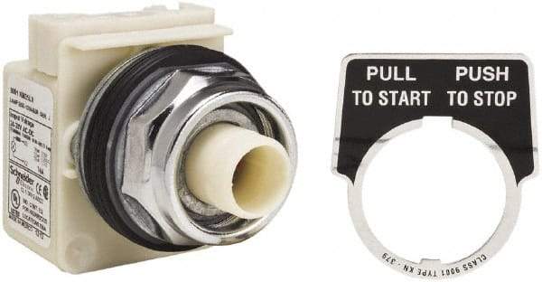 Schneider Electric - 30mm Mount Hole, Extended Straight, Pushbutton Switch Only - Maintained (MA) - Apex Tool & Supply