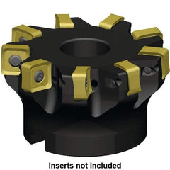 Kennametal - 11 Inserts, 100mm Cut Diam, 32mm Arbor Diam, 6mm Max Depth of Cut, Indexable Square-Shoulder Face Mill - 3° Lead Angle, 50mm High, SN_J120616EN__ Insert Compatibility, Series KSSM - Apex Tool & Supply