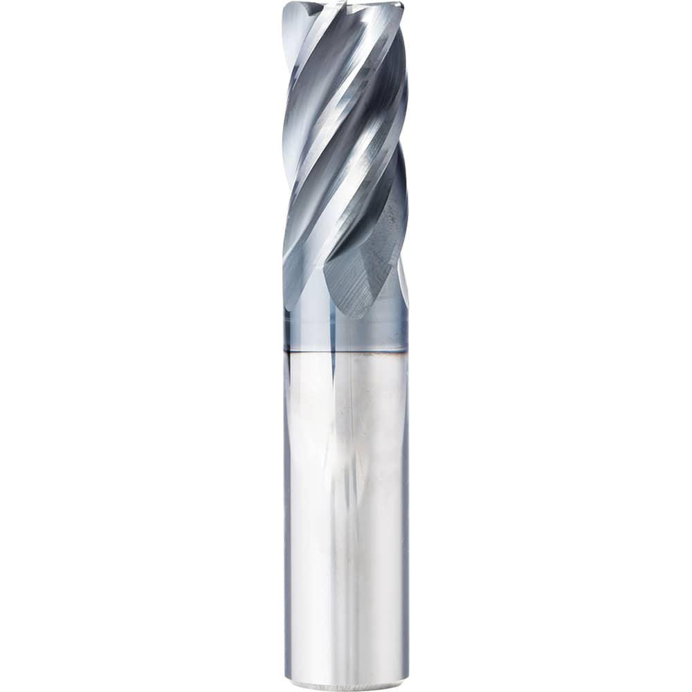 Supermill - 5/8" Diam 5 Flute Solid Carbide 0.03" Corner Radius End Mill - Apex Tool & Supply