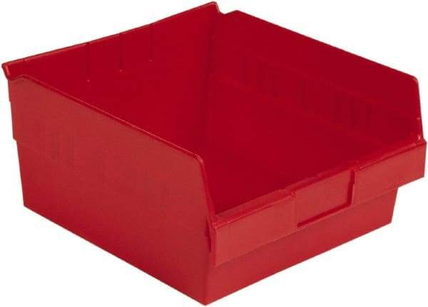 LEWISBins+ - 11-5/8" Deep, Red Hopper Shelf Bin - 6" High x 11-1/8" Wide x 11-5/8" Long - Apex Tool & Supply