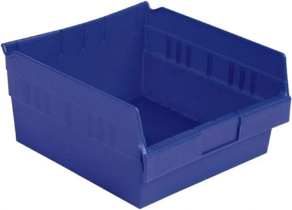 LEWISBins+ - 11-5/8" Deep, Blue Hopper Shelf Bin - 6" High x 11-1/8" Wide x 11-5/8" Long - Apex Tool & Supply