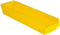 LEWISBins+ - 23-5/8" Deep, Yellow Hopper Shelf Bin - 4" High x 6-5/8" Wide x 23-5/8" Long - Apex Tool & Supply