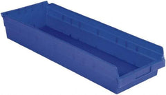 LEWISBins+ - 23-5/8" Deep, Blue Hopper Shelf Bin - 4" High x 8-3/8" Wide x 23-5/8" Long - Apex Tool & Supply