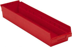 LEWISBins+ - 23-5/8" Deep, Red Hopper Shelf Bin - 4" High x 6-5/8" Wide x 23-5/8" Long - Apex Tool & Supply