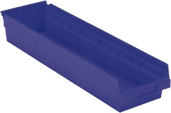 LEWISBins+ - 23-5/8" Deep, Blue Hopper Shelf Bin - 4" High x 6-5/8" Wide x 23-5/8" Long - Apex Tool & Supply