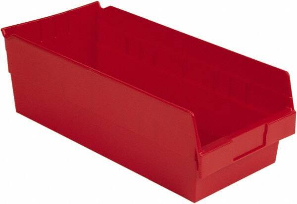 LEWISBins+ - 17-7/8" Deep, Red Hopper Shelf Bin - 6" High x 8-3/8" Wide x 17-7/8" Long - Apex Tool & Supply