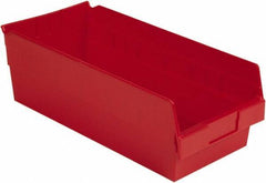 LEWISBins+ - 17-7/8" Deep, Red Hopper Shelf Bin - 6" High x 8-3/8" Wide x 17-7/8" Long - Apex Tool & Supply