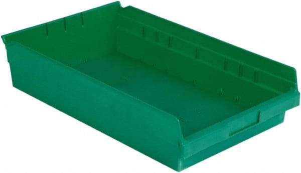 LEWISBins+ - 17-7/8" Deep, Green Hopper Shelf Bin - 4" High x 11-1/8" Wide x 17-7/8" Long - Apex Tool & Supply