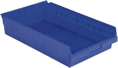 LEWISBins+ - 17-7/8" Deep, Blue Hopper Shelf Bin - 4" High x 11-1/8" Wide x 17-7/8" Long - Apex Tool & Supply