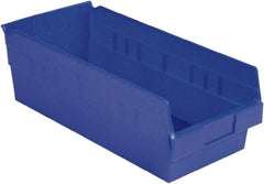 LEWISBins+ - 17-7/8" Deep, Blue Hopper Shelf Bin - 6" High x 8-3/8" Wide x 17-7/8" Long - Apex Tool & Supply