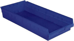 LEWISBins+ - 23-5/8" Deep, Blue Hopper Shelf Bin - 4" High x 11-1/8" Wide x 23-5/8" Long - Apex Tool & Supply