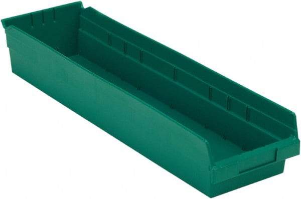 LEWISBins+ - 23-5/8" Deep, Green Hopper Shelf Bin - 4" High x 6-5/8" Wide x 23-5/8" Long - Apex Tool & Supply