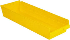 LEWISBins+ - 23-5/8" Deep, Yellow Hopper Shelf Bin - 4" High x 8-3/8" Wide x 23-5/8" Long - Apex Tool & Supply