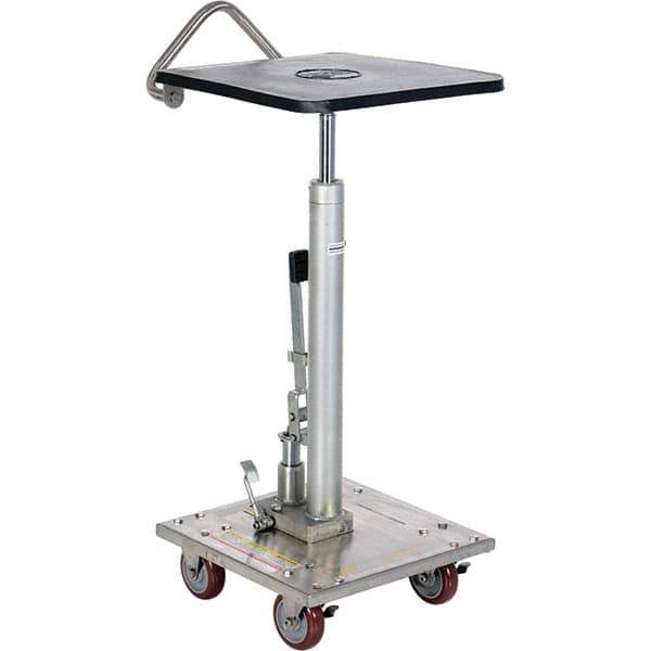 Vestil - 200 Lb Capacity Hydraulic Post Table - 31" to 49" Lift Height, 16" Platform Length x 16" Platform Width - Apex Tool & Supply