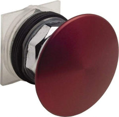 Schneider Electric - 30mm Mount Hole, Extended Mushroom Head, Pushbutton Switch Only - Round, Red Pushbutton, Nonilluminated, Maintained (MA) - Apex Tool & Supply
