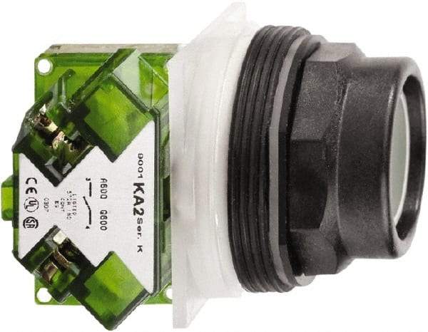 Schneider Electric - 30mm Mount Hole, Extended Straight, Pushbutton Switch with Contact Block - Octagon, Green Pushbutton, Momentary (MO) - Apex Tool & Supply