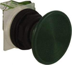 Schneider Electric - 30mm Mount Hole, Extended Straight, Pushbutton Switch with Contact Block - Green Pushbutton, Momentary (MO) - Apex Tool & Supply