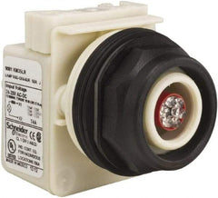 Schneider Electric - 28 V Red Lens LED Pilot Light - Round Lens, Screw Clamp Connector, 54mm OAL x 42mm Wide, Vibration Resistant - Apex Tool & Supply