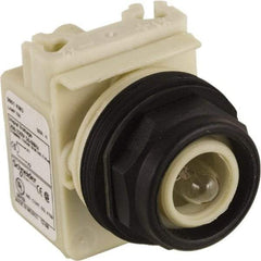 Schneider Electric - 208 VAC at 50/60 Hz via Transformer, 220 VAC at 50/60 Hz via Transformer Indicating Light - Round Lens, Screw Clamp Connector, Corrosion Resistant, Dust Resistant, Oil Resistant - Apex Tool & Supply