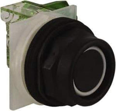 Schneider Electric - 30mm Mount Hole, Extended Straight, Pushbutton Switch with Contact Block - Black Pushbutton, Momentary (MO) - Apex Tool & Supply