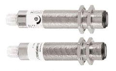 Telemecanique Sensors - 4 Pin M12 Connector, 8m Nominal Distance, Shock and Vibration Resistant, Through Beam Photoelectric Sensor - 12 to 24 VDC, 500 Hz, Brass, PMMA, 3 Inch Long x 3 Inch Wide x 7 Inch High - Apex Tool & Supply
