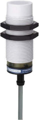 Telemecanique Sensors - NPN, 15mm Detection, Cylinder, Capacitive Proximity Sensor - IP67, 12 to 24 VDC, M30x1.5 Thread, 74-1/2mm Long - Apex Tool & Supply