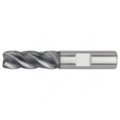 1/2x1/2x1-1/4x3 .020 Chamfer 4FL Carbide End Mill-Weldon Shank-AlTiN - Apex Tool & Supply