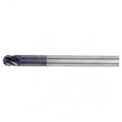 1/2x1/2x5/8x5 Ball Nose 4FL Carbide End Mill-Round Shank-TiAlN - Apex Tool & Supply