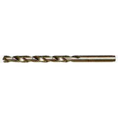 4.90mm RHS / RHC HSS-CO 8% (M42) 135 Degree Split Point NAS907 Type J Cobalt Heavy Duty Jobber Drill - Straw / Gold Oxide - Exact Industrial Supply