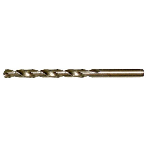 5.40mm RHS / RHC HSS-CO 8% (M42) 135 Degree Split Point NAS907 Type J Cobalt Heavy Duty Jobber Drill - Straw / Gold Oxide - Exact Industrial Supply