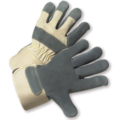 Premium Side Gray Leather Palm Gloves X-Large - Apex Tool & Supply