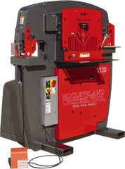 Cleveland Steel Tool - 11" Throat Depth, 100 Ton Punch Pressure, 3-1/2" Punch Capacity Ironworker - 10 hp, 3 Phase, 208/230 Volts, 45-1/2" Wide x 63-1/8" High x 56" Deep - Apex Tool & Supply
