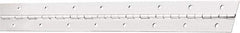 National Mfg. - 30" Long x 1-1/2" Wide, Stainless Steel Stainless Steel Coating Continuous Hinge - 0.042" Thick with Holes - Apex Tool & Supply