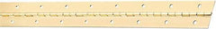 National Mfg. - 48" Long x 1-1/2" Wide, Steel Brass Finish Continuous Hinge - 0.042" Thick with Holes - Apex Tool & Supply