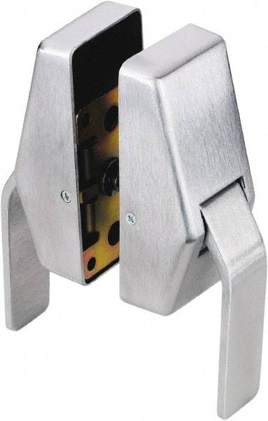 GLYNN-JOHNSON - Push/Pull Springlatch Lever Lockset for up to 1-3/4" Thick Doors - 2-3/4" Back Set, Stainless Steel, Satin Stainless Steel Finish - Apex Tool & Supply