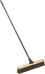 Ability One - 24" Medium Duty Polypropylene Push Broom - Wood Block, Bolt-On Handle Connection - Apex Tool & Supply